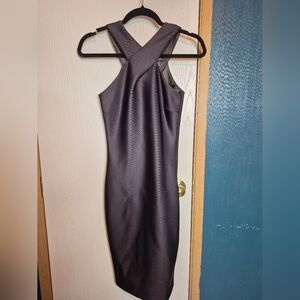 611🦃🎄 Ted Baker Asymmetrical Black snake print Halter Dress